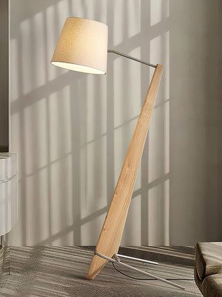 Vyran Lampadaire en Bois Et Tissu