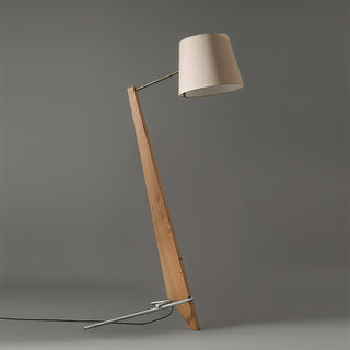 Vyran Lampadaire en Bois Et Tissu