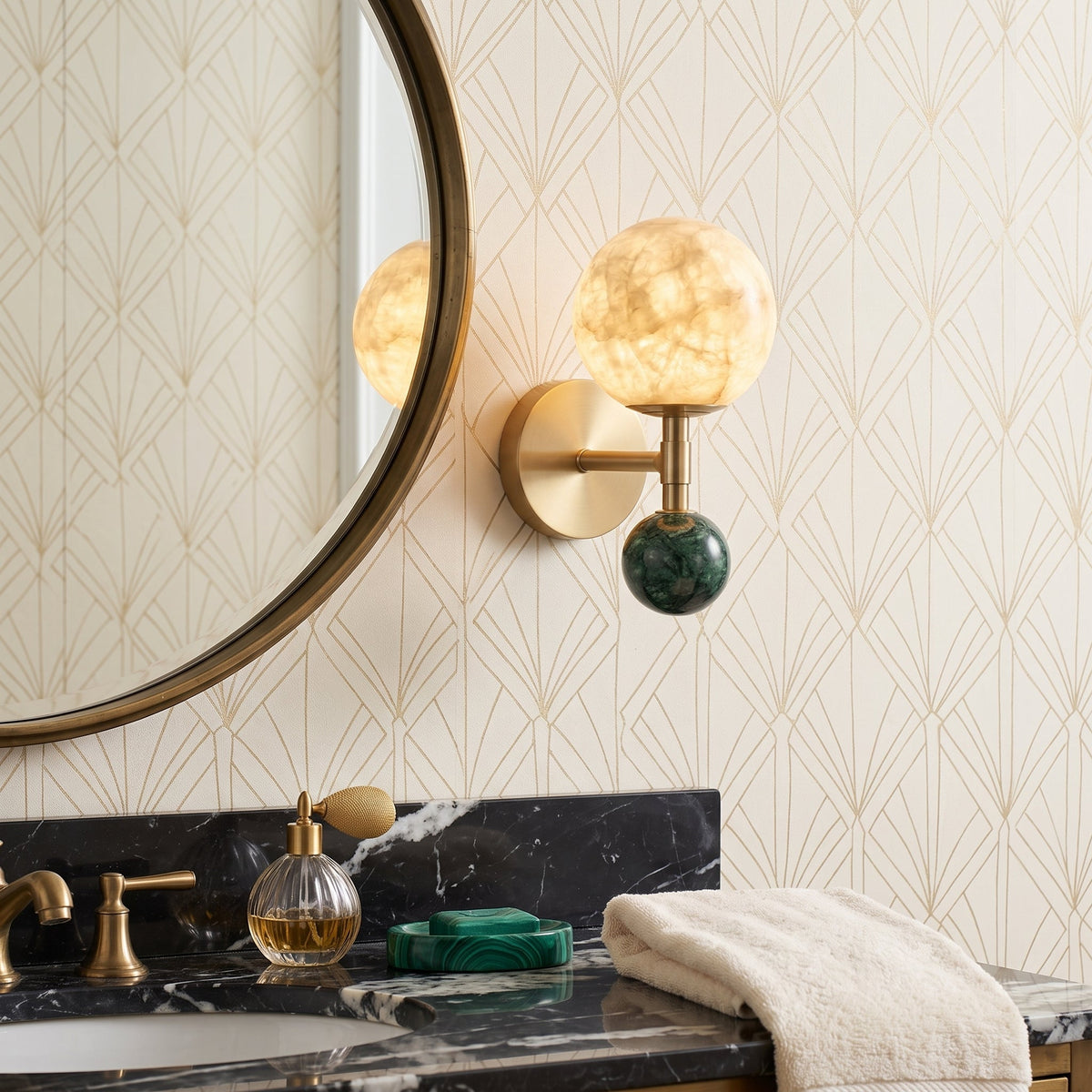 Tarrowcombe Applique Murale En Albâtre Et Marbre – vue 2