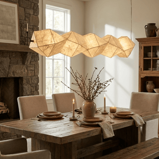 Silvara Fold Linear Pendant Lamp-Neutral Decor