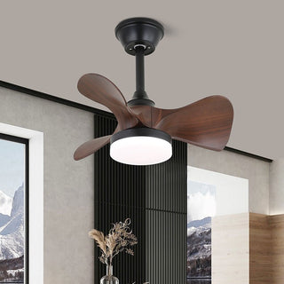 Plafonnier Ventilateur Arden Minimaliste en Bois Noir