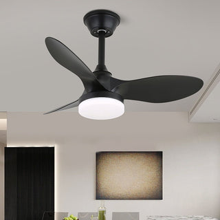 Plafonnier Ventilateur Arden Minimaliste en Bois Noir