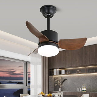 Plafonnier Ventilateur Arden Minimaliste en Bois Noir