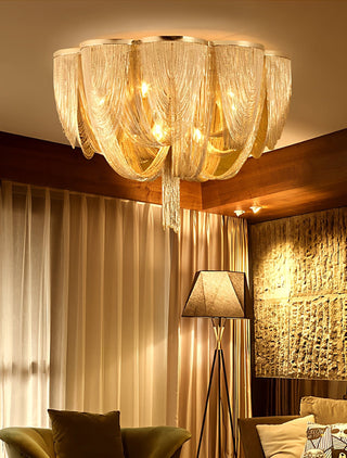 Chain Tassel Ceiling Light-Neutral Decor