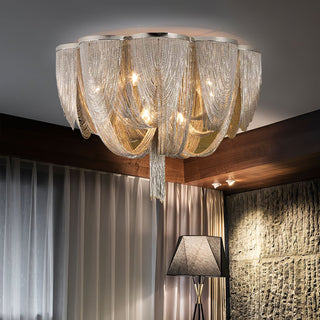 Chain Tassel Ceiling Light-Neutral Decor