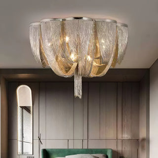 Chain Tassel Ceiling Light-Neutral Decor