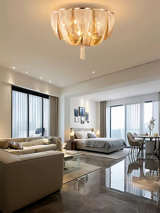 Chain Tassel Ceiling Light-Neutral Decor