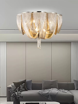 Chain Tassel Ceiling Light-Neutral Decor