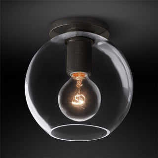 Solara Lumière de Plafond Conique en Verre et Laiton Industrielle