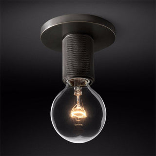 Solara Lumière de Plafond Conique en Verre et Laiton Industrielle