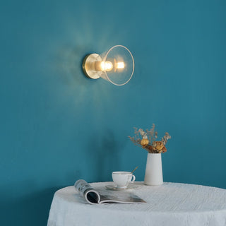 Solara Lumière de Plafond Conique en Verre et Laiton Industrielle
