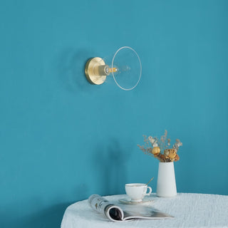Solara Lumière de Plafond Conique en Verre et Laiton Industrielle