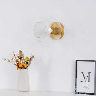 Solara Lumière de Plafond Conique en Verre et Laiton Industrielle
