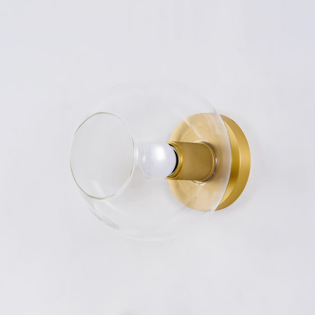 Vianio Lumière de Plafond Conique en Verre et Laiton Industrielle
