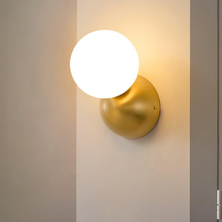 Lysola Sphère Verre Laiton Applique Lumière