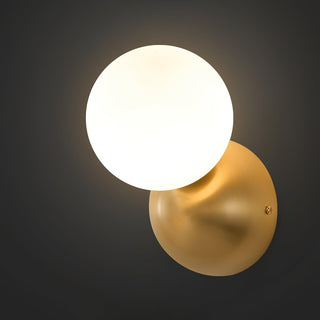 Lysola Sphère Verre Laiton Applique Lumière