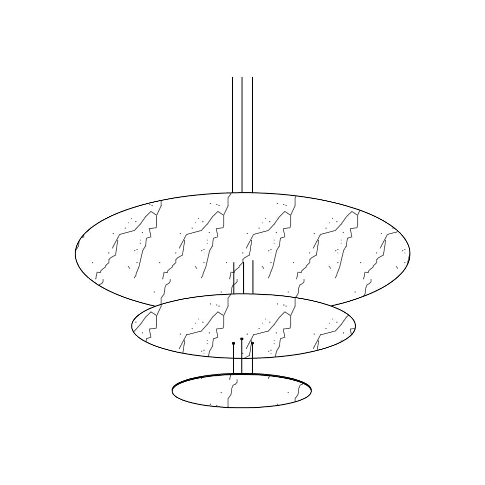 Erliris Suspension Métallique de Luxe Postmoderne