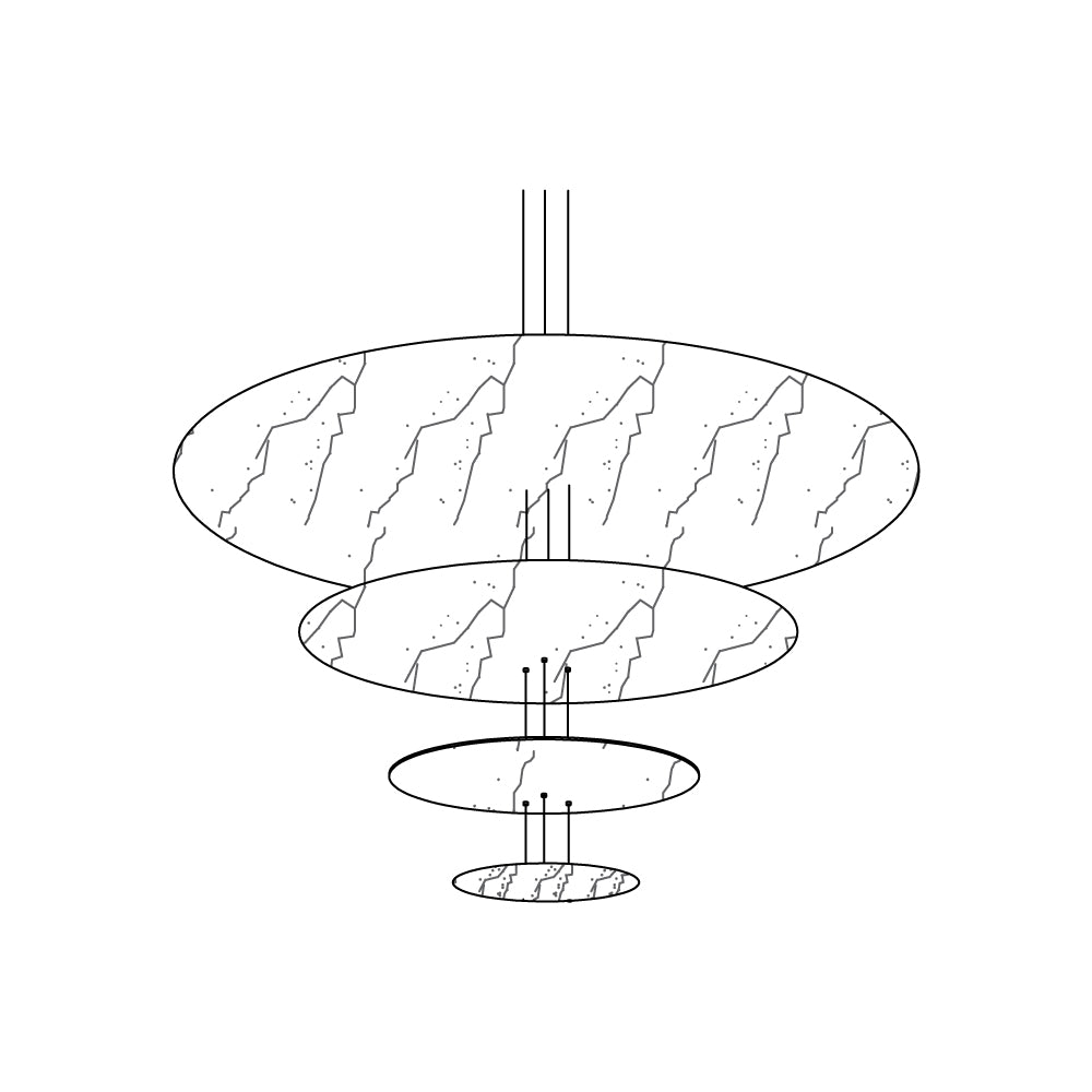 Erliris Suspension Métallique de Luxe Postmoderne