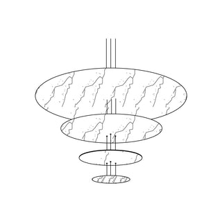 Erliris Suspension Métallique de Luxe Postmoderne