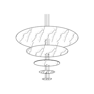 Erliris Suspension Métallique de Luxe Postmoderne