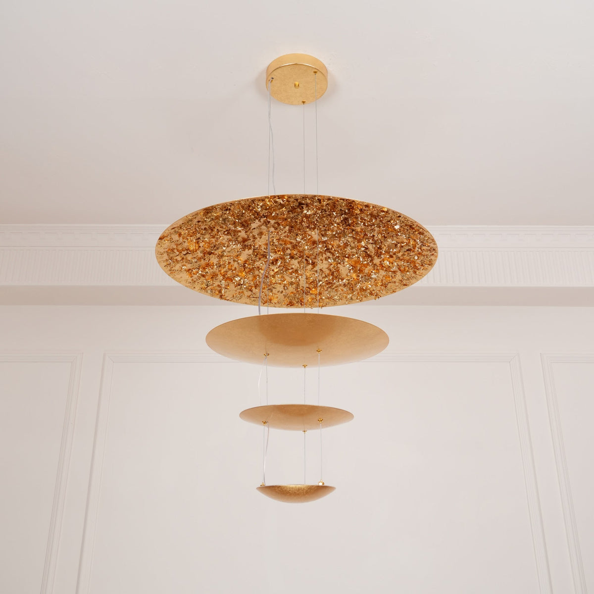 Doriel Suspension Feuilles Or Étagées