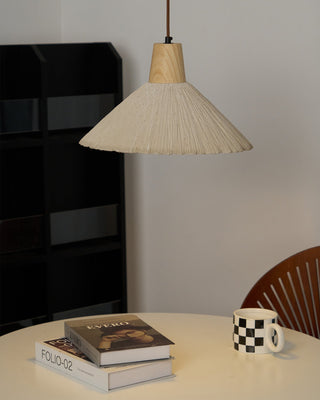 Solara Lampe suspendue en béton plissé