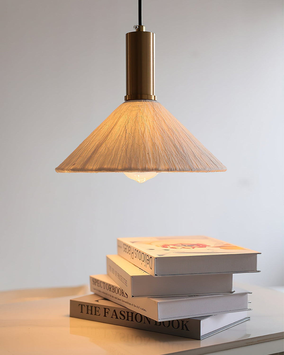 Top-down view showing the ceiling mount and top of the Siya Pendant Light.