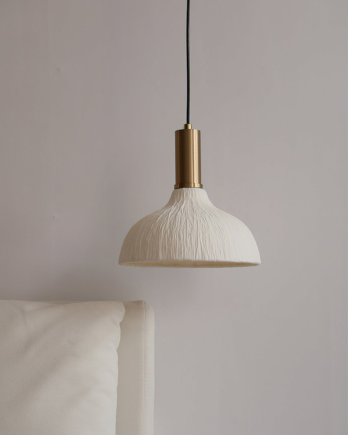 Installation detail of the Siya Pendant Light's ceiling canopy.