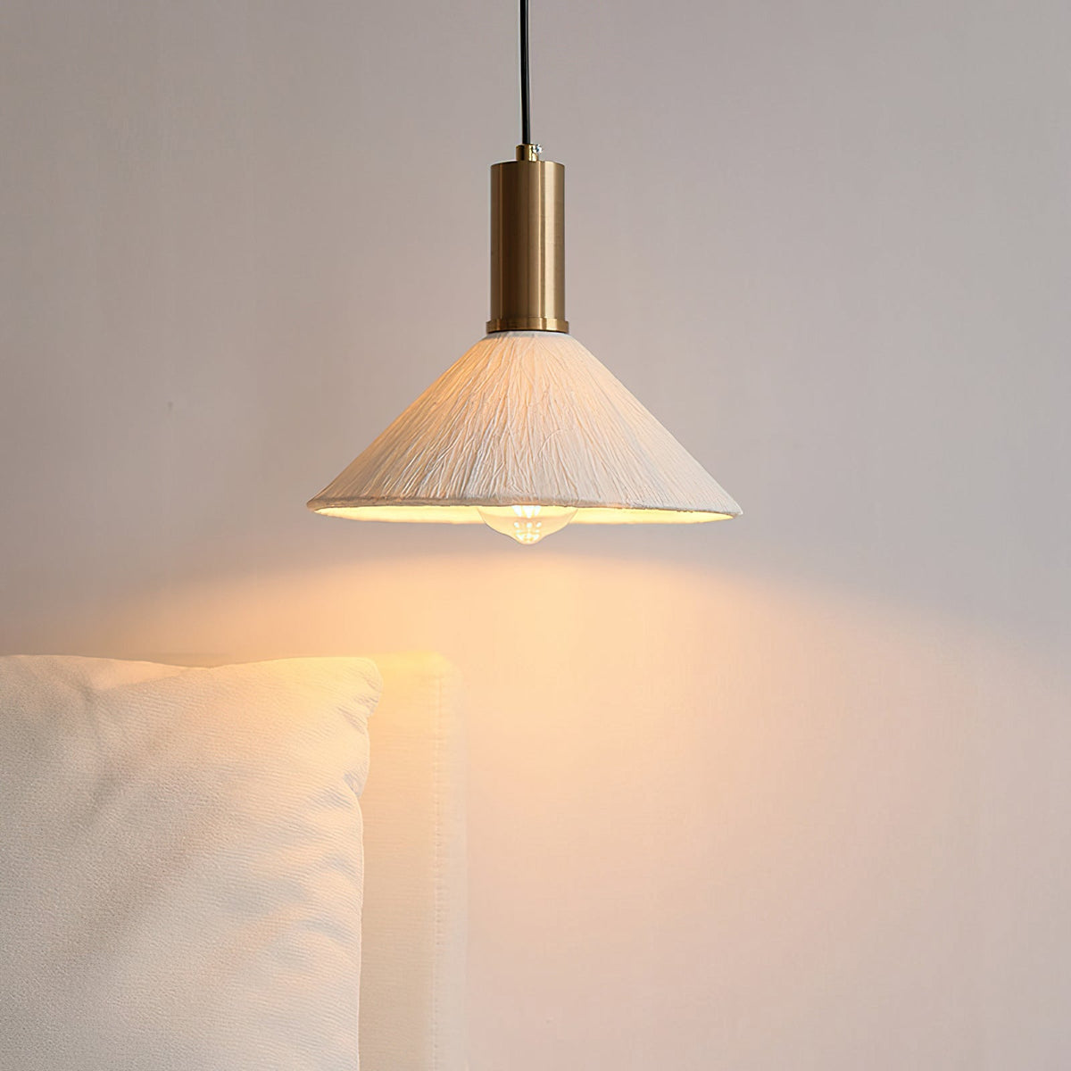 Lifestyle image of the Siya Pendant Light in a stylish home interior.