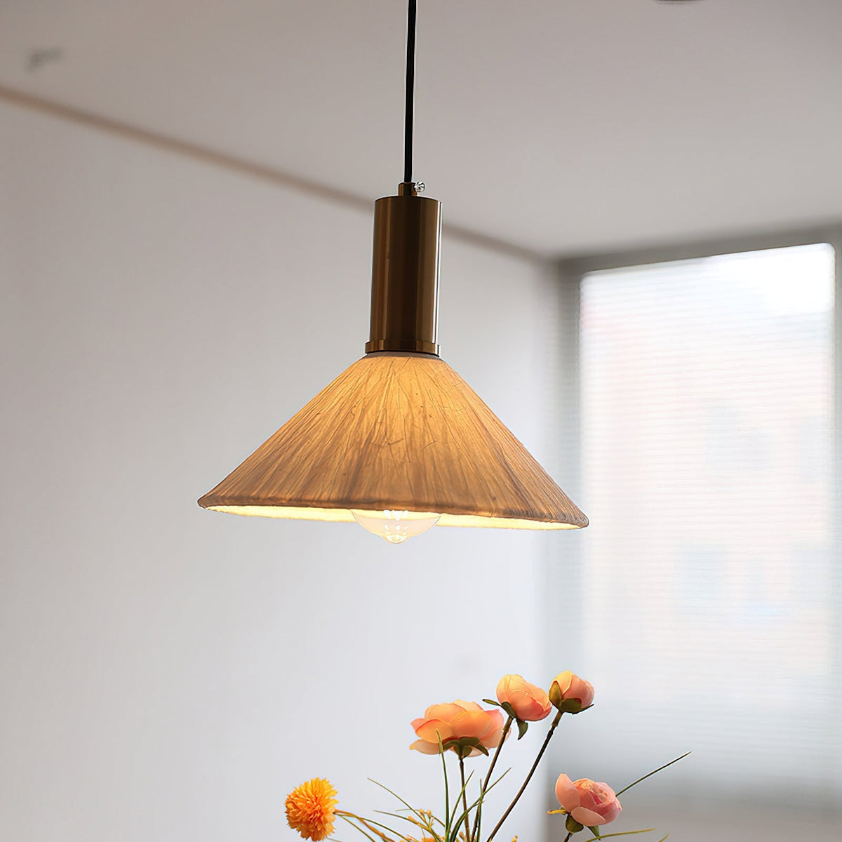 Siya Pendant Light, Model C, with its elongated, elegant shape.