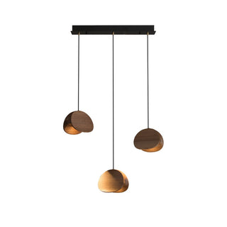 Elmiren Grappe Bois Pendentif Lumière