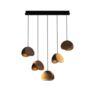 Elmiren Grappe Bois Pendentif Lumière