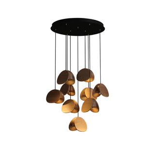Elmiren Grappe Bois Pendentif Lumière