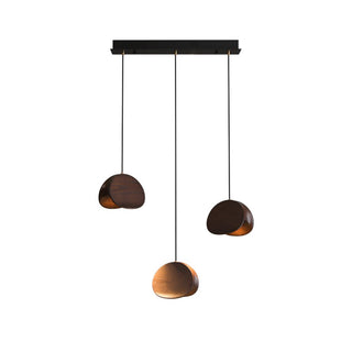 Elmiren Grappe Bois Pendentif Lumière