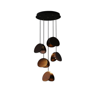 Elmiren Grappe Bois Pendentif Lumière