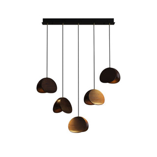 Elmiren Grappe Bois Pendentif Lumière
