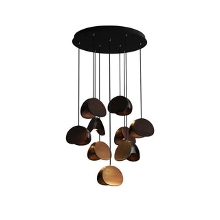 Elmiren Grappe Bois Pendentif Lumière