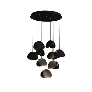 Elmiren Grappe Bois Pendentif Lumière