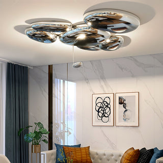 Solara Plafonnier Chrome Pebble Moderne