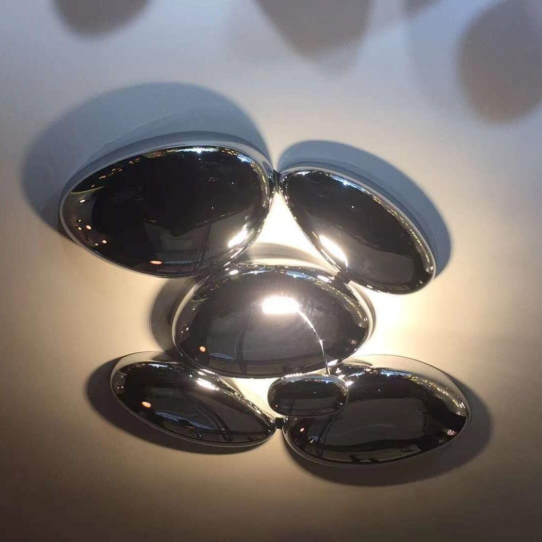 Brinona Plafonnier Chrome Pebble Moderne