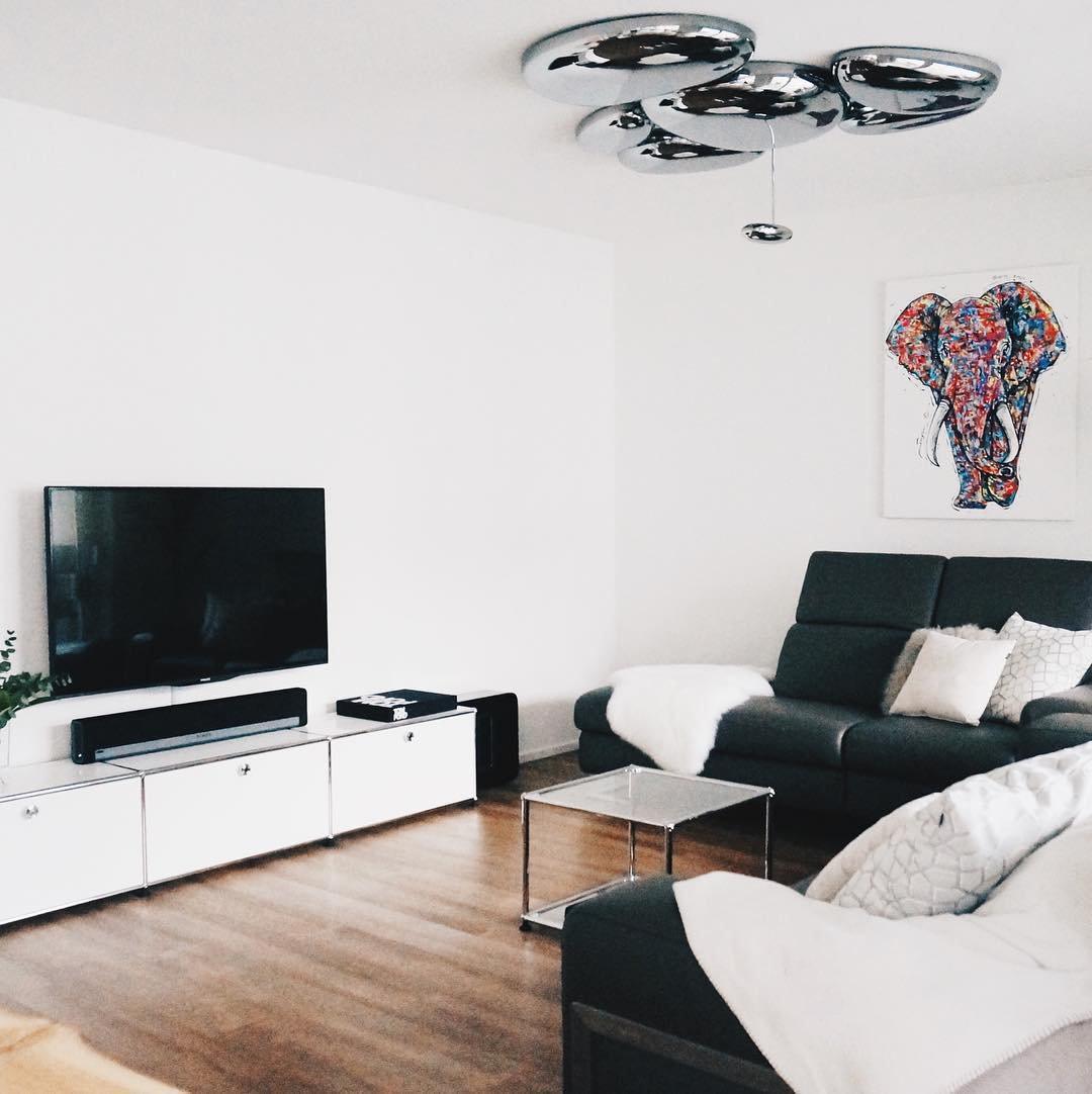 Brinona Plafonnier Chrome Pebble Moderne