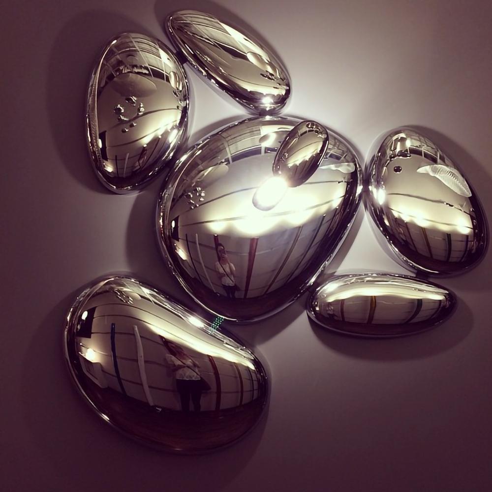 Brinona Plafonnier Chrome Pebble Moderne
