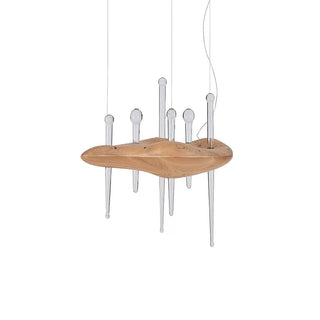 Umare Fantaisiste Chêne Verre Pendentif Lumière