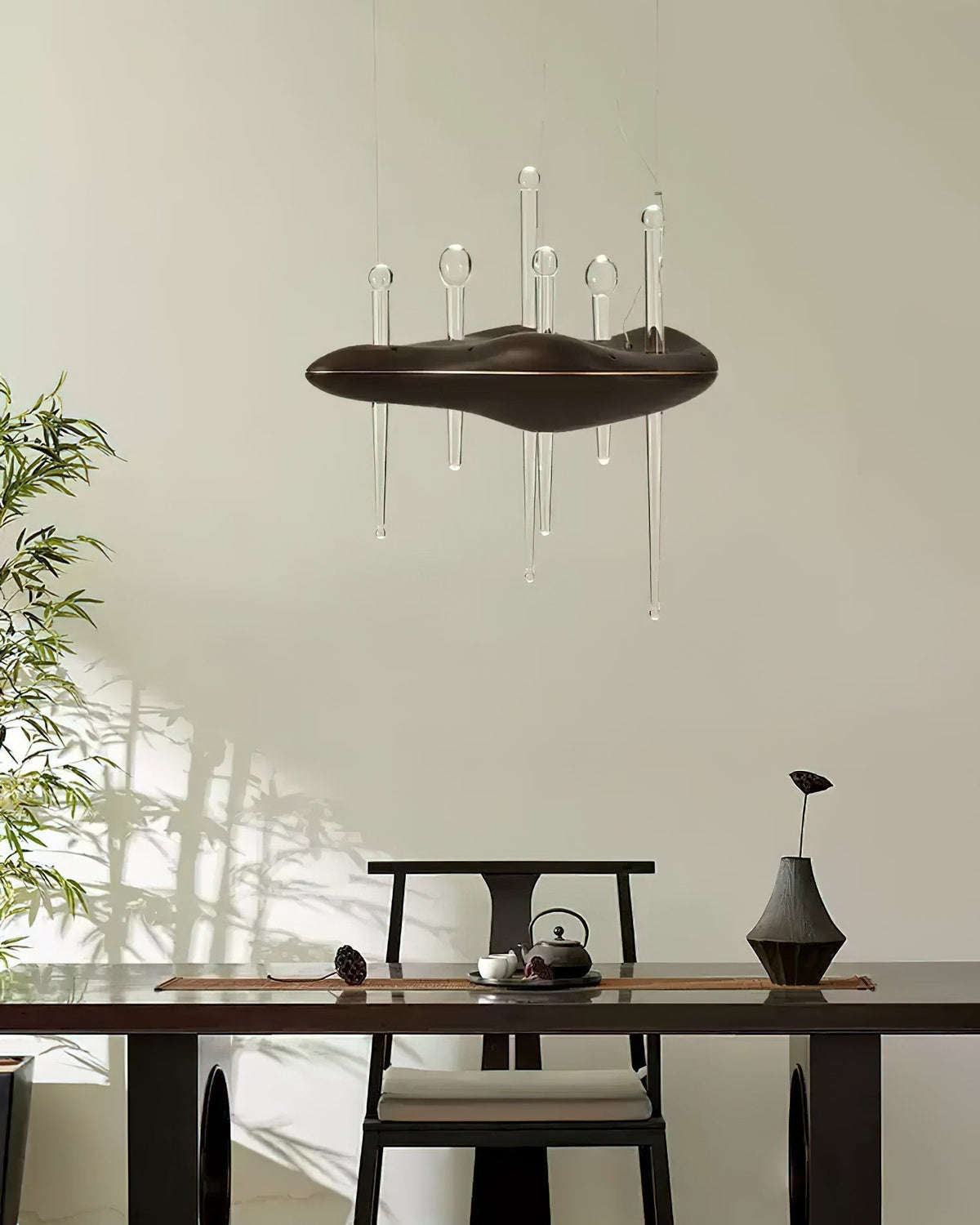 Umare Fantaisiste Chêne Verre Pendentif Lumière