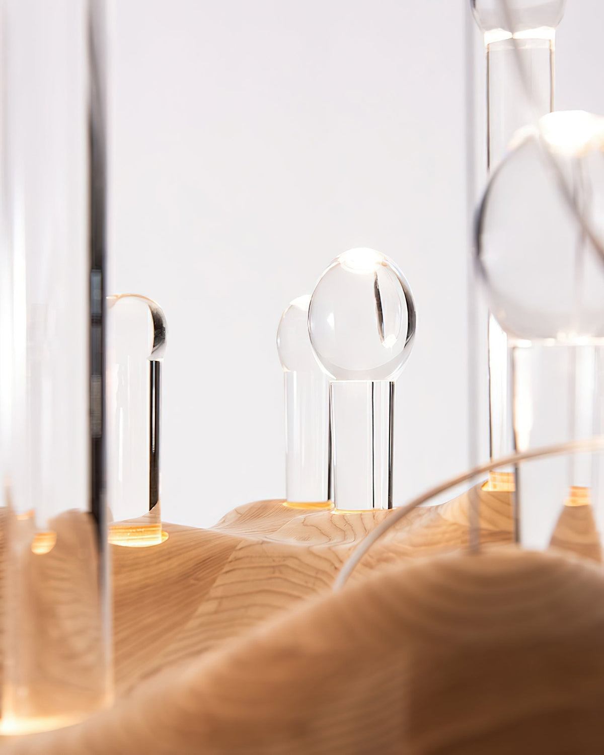 Umare Fantaisiste Chêne Verre Pendentif Lumière