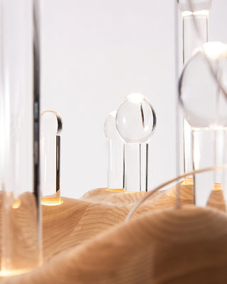 Umare Fantaisiste Chêne Verre Pendentif Lumière