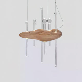Umare Fantaisiste Chêne Verre Pendentif Lumière