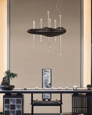 Umare Fantaisiste Chêne Verre Pendentif Lumière