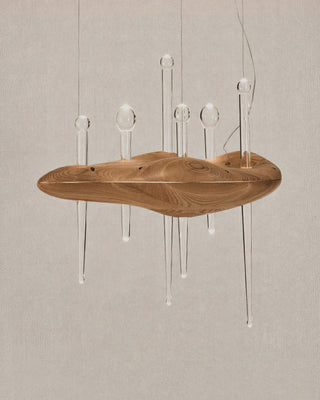 Umare Fantaisiste Chêne Verre Pendentif Lumière