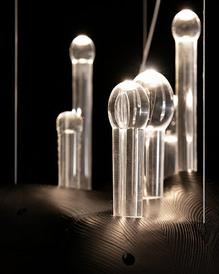 Umare Fantaisiste Chêne Verre Pendentif Lumière